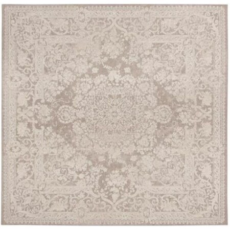 Safavieh 5 x 5 ft. Reflection Square Power Loomed Rug Beige & Cream RFT664A-5SQ